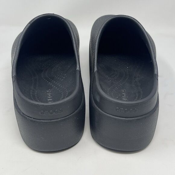 Crocs Dylan Platform Clogs Womens 6 Black Comfort Modern Chic Textured - Picture 9 of 14
